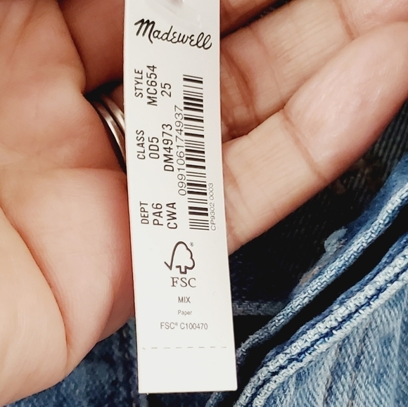 NWT Madewell The Dad Jean Short Cotton Denim - Picture 8 of 10